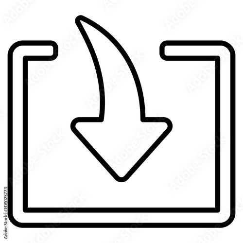 Download Icon. Editable Stroke
