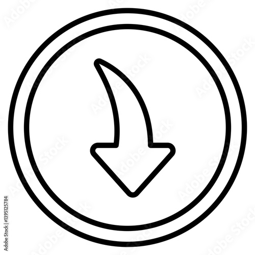 Download Icon. Editable Stroke