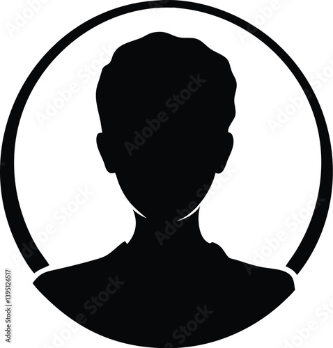 Minimalist Silhouette Portrait | Generic Avatar Placeholder Vector