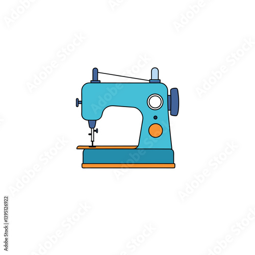 electric sewing machine on white background