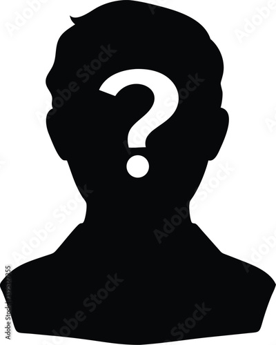 Mystery Silhouette, Question Mark Head, Unknown Identity