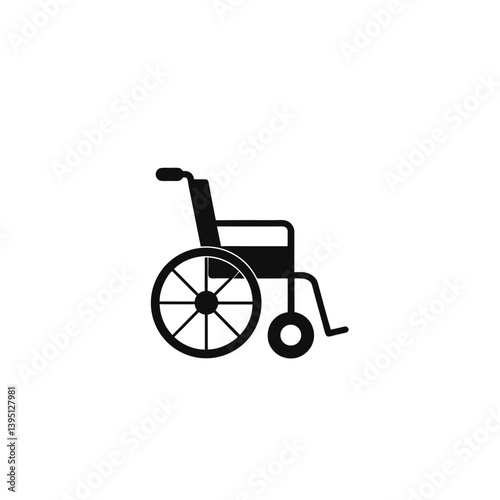 wheelchair isolated on white background