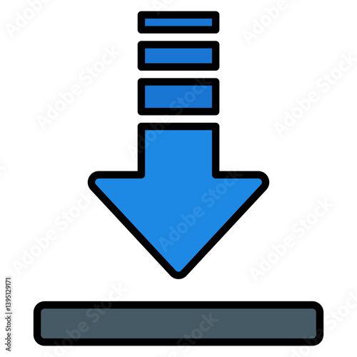 Download Icon. Editable Stroke