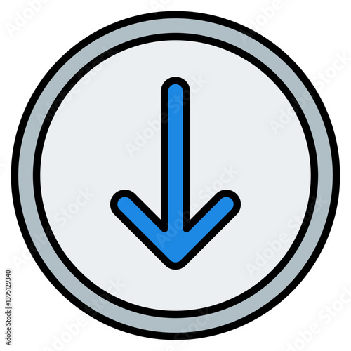 Download Icon. Editable Stroke