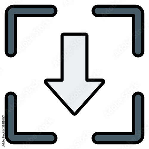 Download Icon. Editable Stroke
