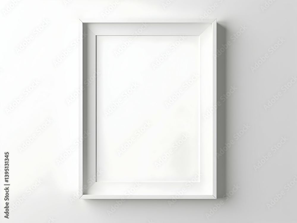 Minimalist White Frame Mockup for Art Display, Clean Design, Empty Space for Graphics, Modern Aesthetic, Gallery Presentation, Showcase Design Minimalist White Frame Mockup for Art Display, Clean Design, Empty Space for Graphics, Modern Aesthetic, Gallery Presentation, Showcase Design