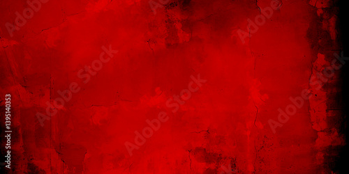 Grunge red background texture. Grunge plaster cement or concrete wall texture red color with scratches