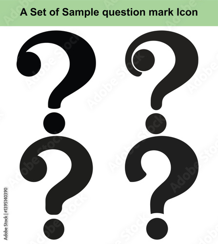 question mark icon Simple silhouette logo set