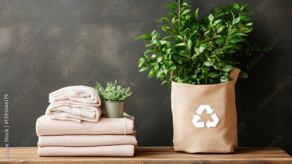 Sustainable Living with Eco-Friendly Towels and Green Plants