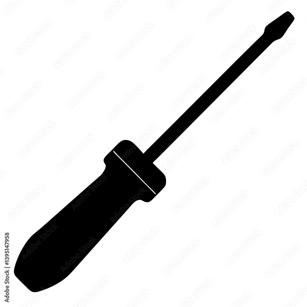 screwdriver Silhouette vector isolated on a white background screwdriver Silhouette vector isolated on a white background
