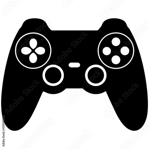 game controller silhouette vector isolated on white background