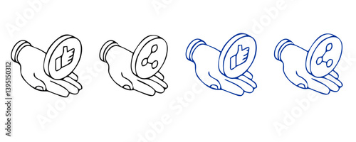 Social media icon vector. notification, like, comment, share symbol vector illustration
