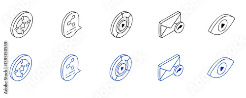 Social media icon vector. notification, like, comment, share symbol vector illustration