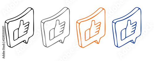 Social media icon vector. notification, like, comment, share symbol vector illustration