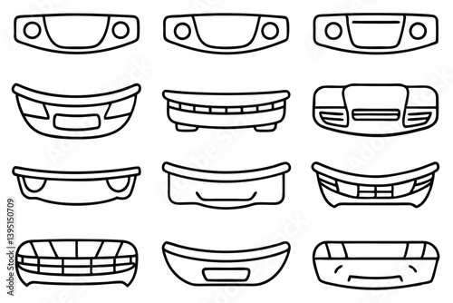 Bumper Line Art Smooth Curves and Dynamic Design.