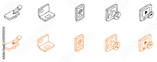 Social media icon vector. notification, like, comment, share symbol vector illustration