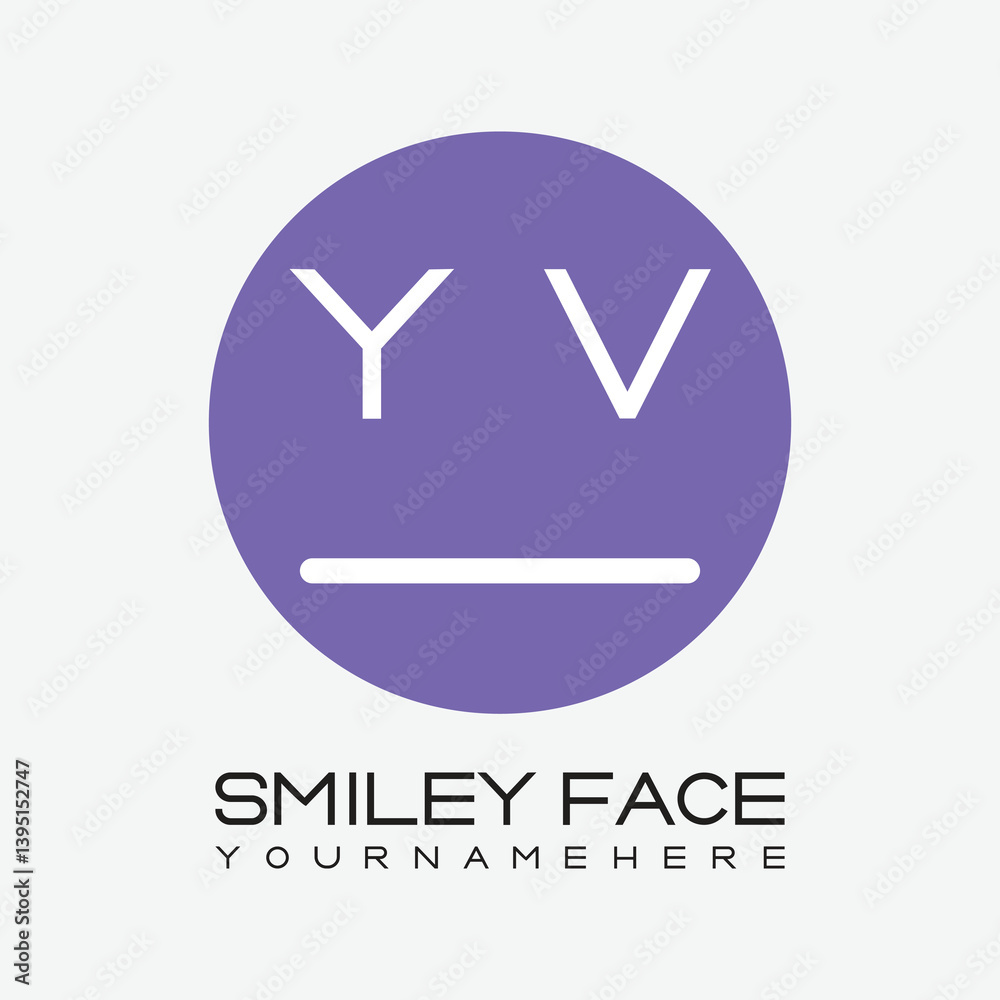 initial monogram for Smiley face logo with circle style design. initial monogram for Smiley face logo with circle style design.