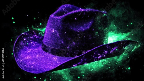 Obraz na płótnie Cosmic Cowboy Hat w salonie