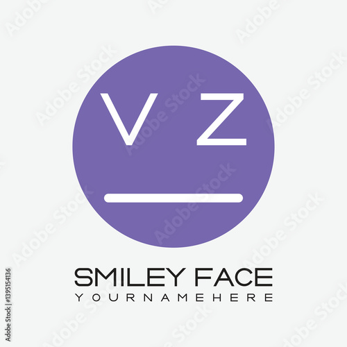 Free Download initial monogram for Smiley face logo with circle style design. - GFXLoad