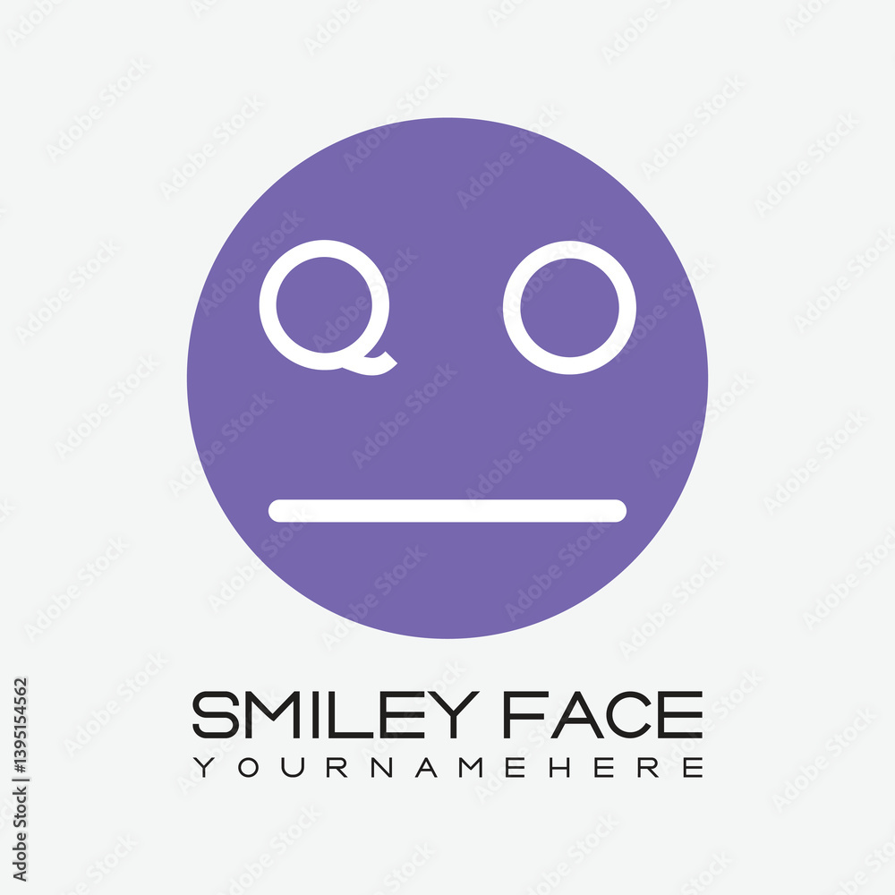 initial monogram for Smiley face logo with circle style design. initial monogram for Smiley face logo with circle style design.