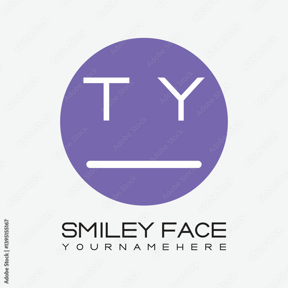 initial monogram for Smiley face logo with circle style design. initial monogram for Smiley face logo with circle style design.