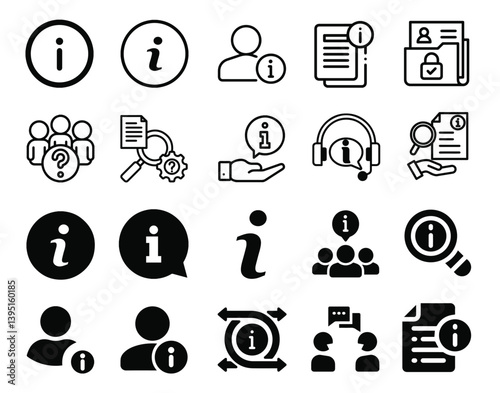 Information Icon,Vector Pack Information Icon - Ideal for Submission & Organization on Adobe Stock