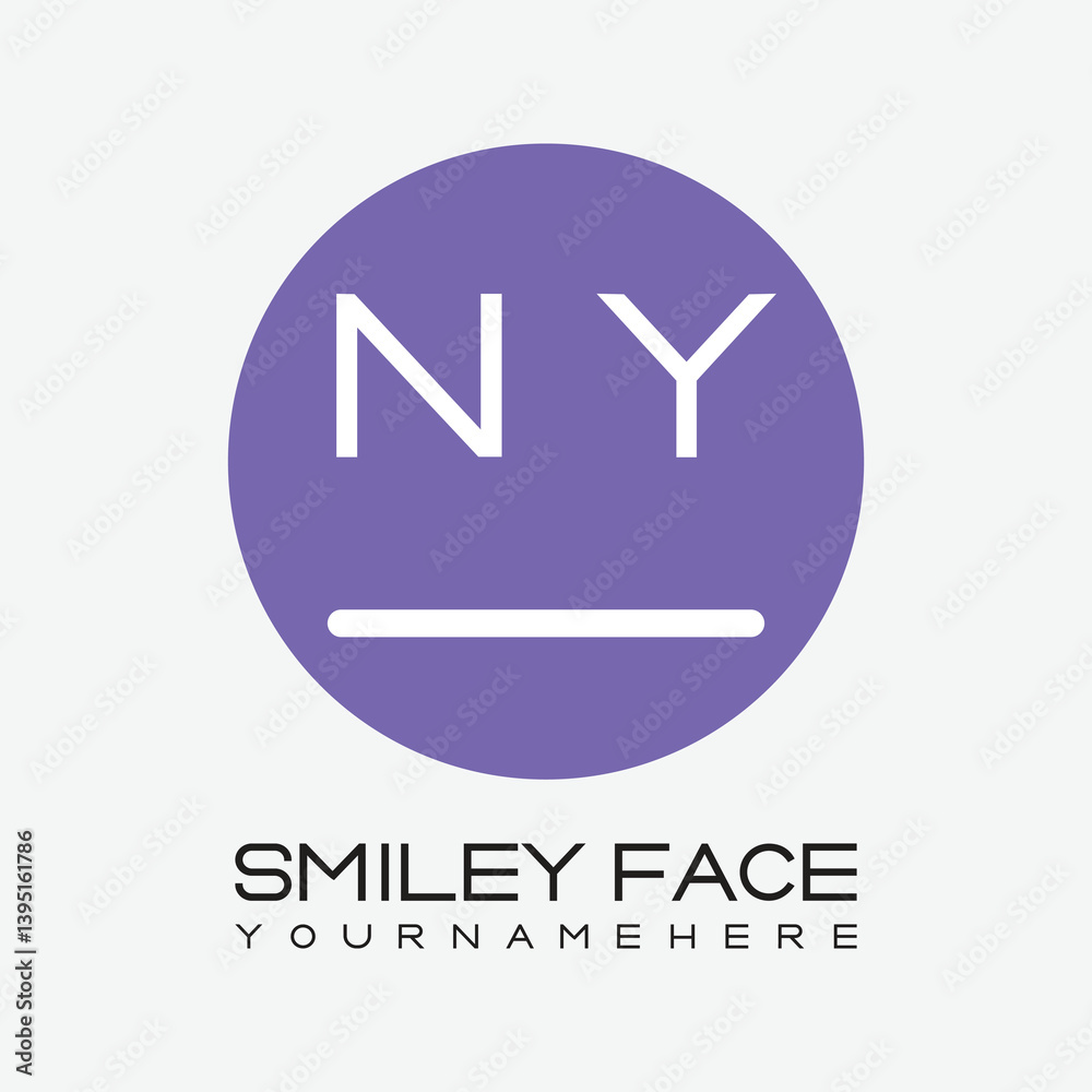 initial monogram for Smiley face logo with circle style design. initial monogram for Smiley face logo with circle style design.