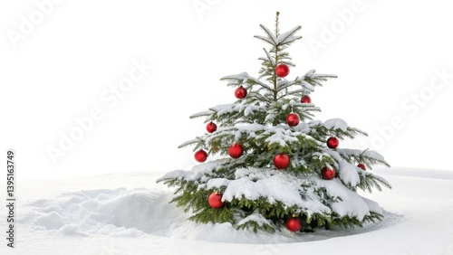 Snowy Christmas Tree with R...