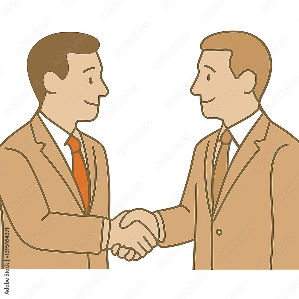 Businessmen shaking hands for formal greeting Businessmen shaking hands for formal greeting