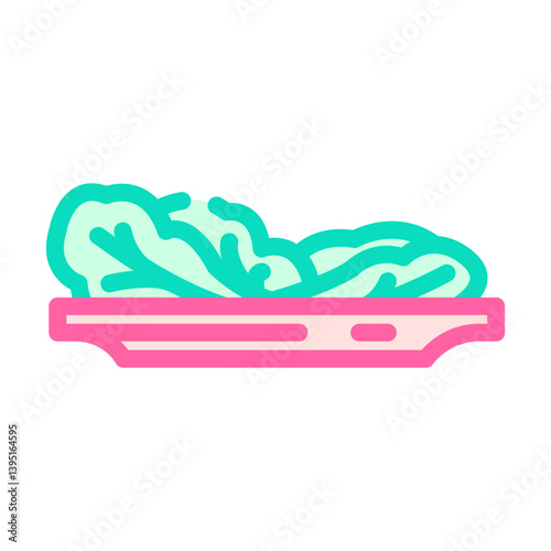 green leafy vegetable diarrhea color icon vector illustration