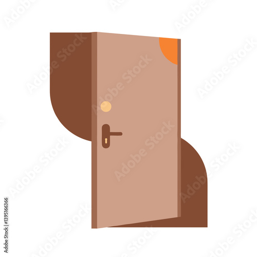 Stylish Door Design in Minimalist Style with Brown Colors  