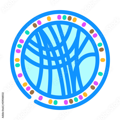 genome map genetic engineering color icon vector illustration