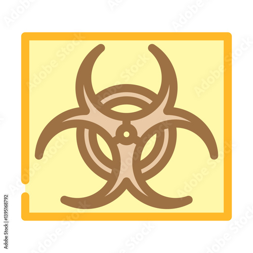 biohazard genetic engineering color icon vector illustration