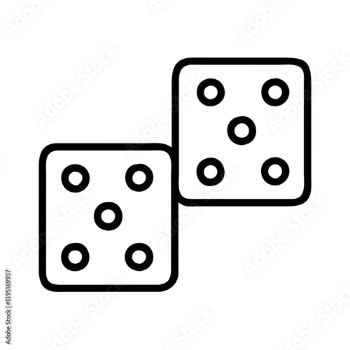 Dice vector illustration for game design element casino gambling and board games icon