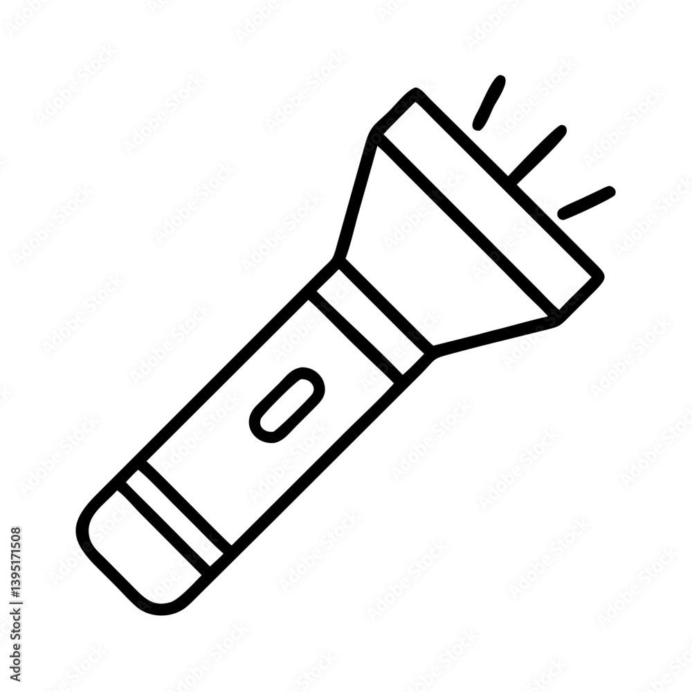 Find the best flashlight icon vector image for camping hiking and emergencies use Find the best flashlight icon vector image for camping hiking and emergencies use