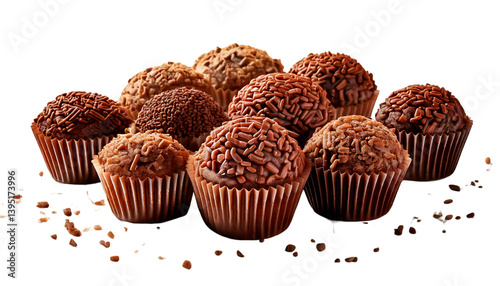 Delicious Brigadeiro on a White Background