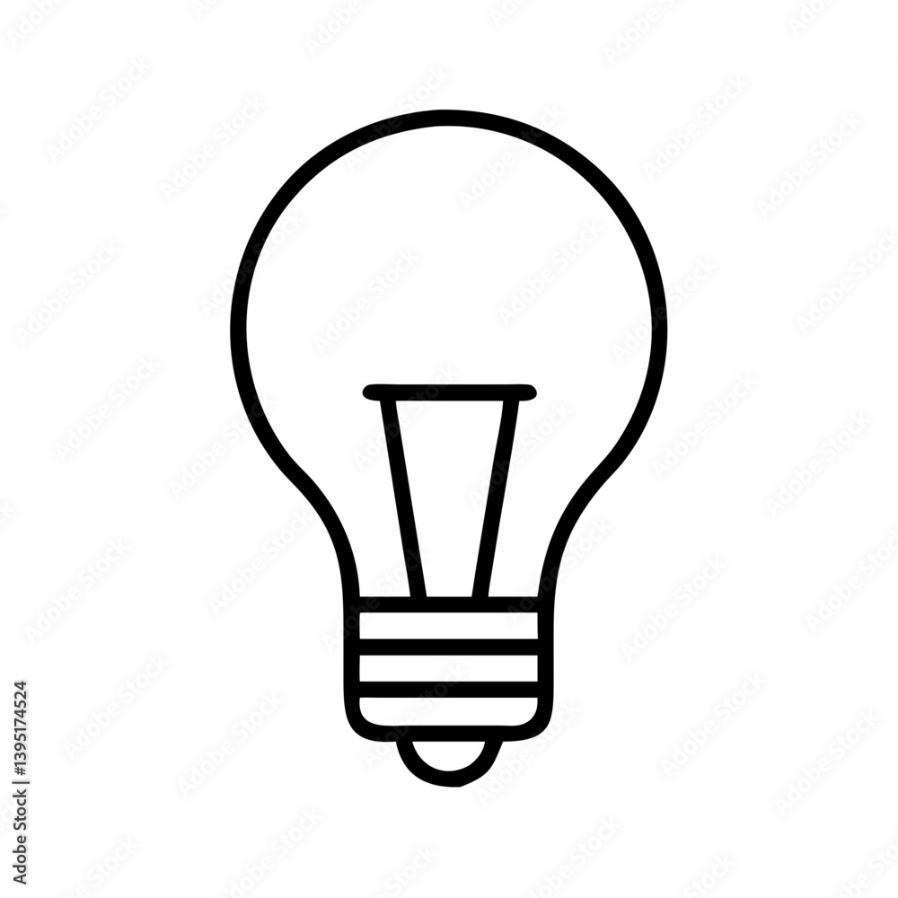 Light bulb icon vector illustration idea creative solution innovation symbol Light bulb icon vector illustration idea creative solution innovation symbol