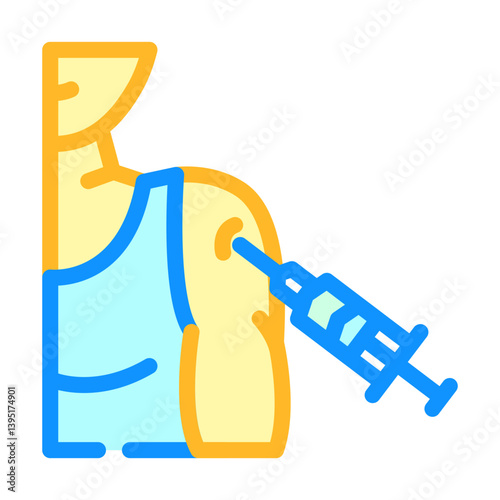 vaccine administration pharmacist color icon vector illustration