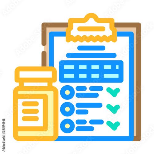 pharmacy inventory pharmacist color icon vector illustration