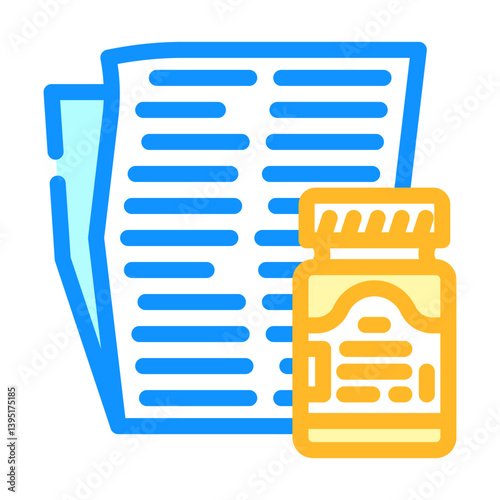 drug information pharmacist color icon vector illustration
