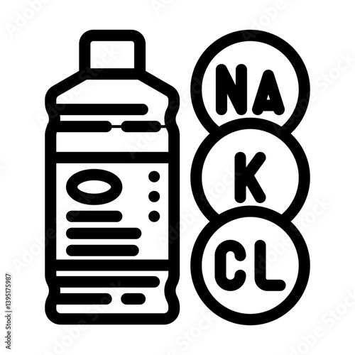 pedialyte electrolyte drink diarrhea line icon vector illustration