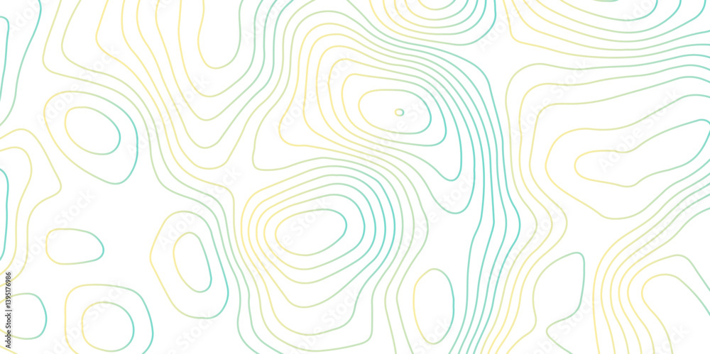 Fototapeta premium Abstract topographic map contour, white background and colorful wave lines pattern texture. geographic contour map grid backdrop paper texture. terrain path isolated on a background.