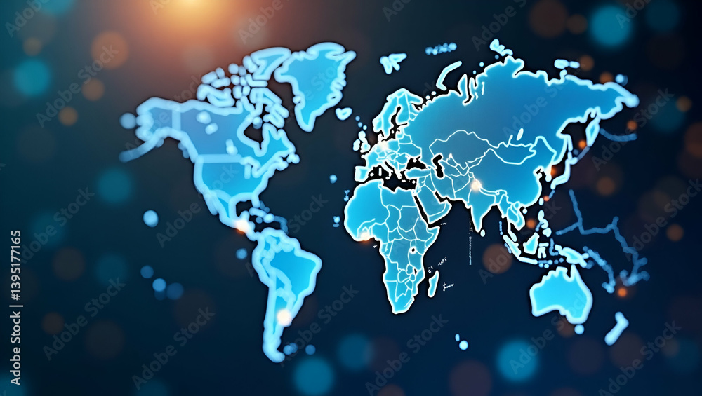 Obraz premium Modernize photo stock libraries using shifting trade alliances imagery that illustrate strategic global collaboration and transformative international economic integration in Photo Stock Concept an
