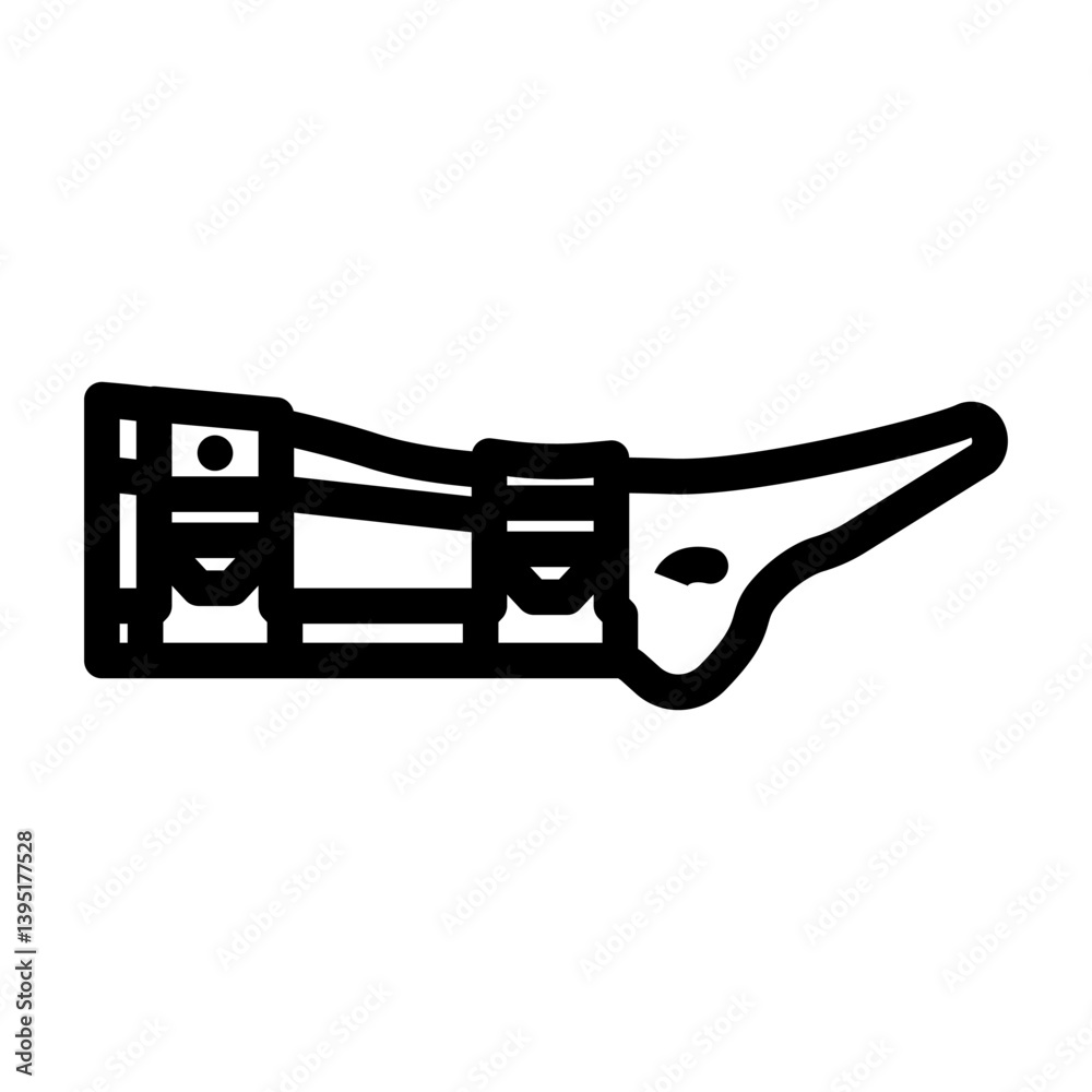 bone splint fracture injury line icon vector illustration bone splint fracture injury line icon vector illustration