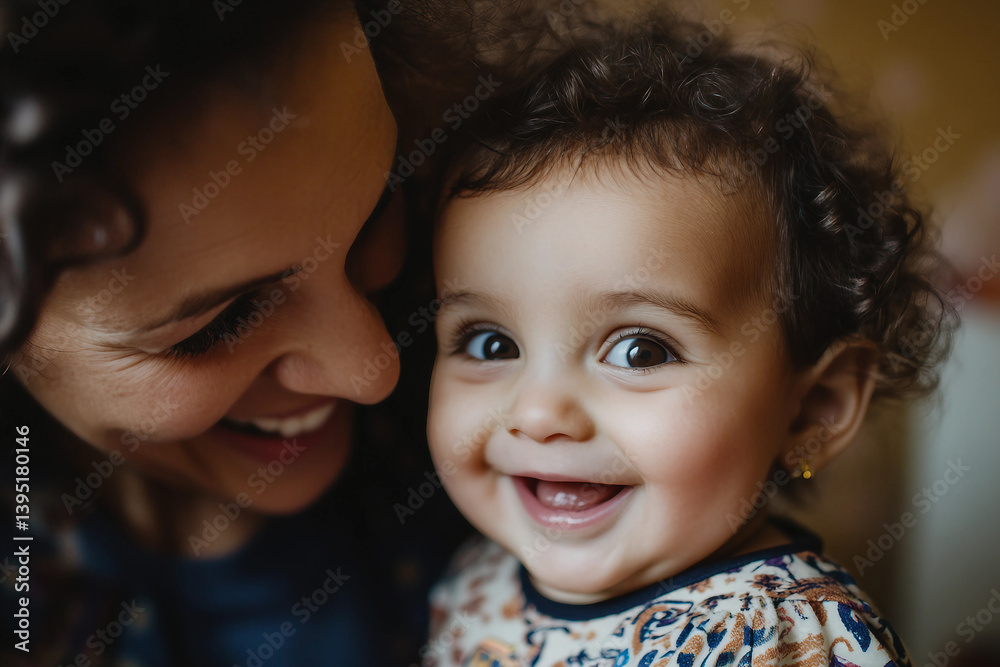 Portrait of Happy Child Laughing with Grandparent in Warm and Loving Family Moment, Generative AI Portrait of Happy Child Laughing with Grandparent in Warm and Loving Family Moment, Generative AI