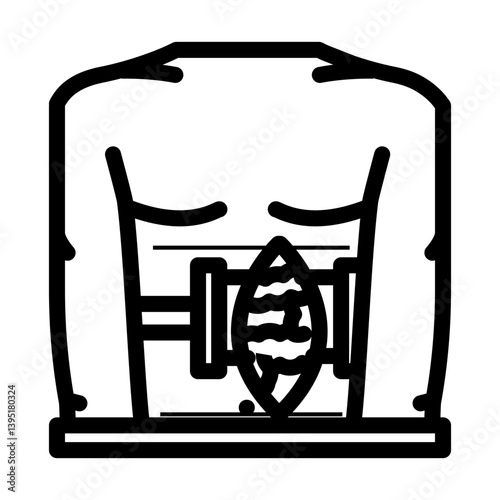 abdominal surgery gastroenterologist line icon vector illustration