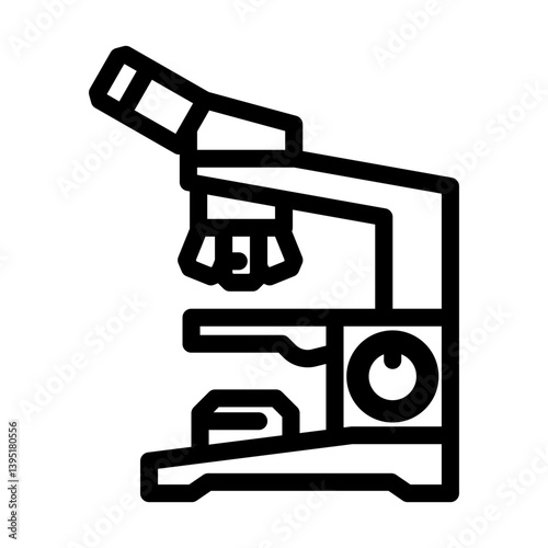 microscope genetic engineering line icon vector illustration