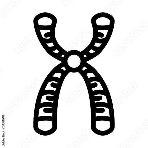 chromosome genetic engineering line icon vector illustration