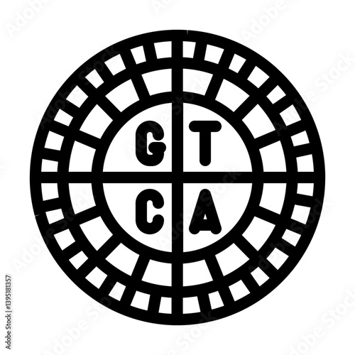 genetic code genetic engineering line icon vector illustration