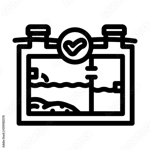 septic tank inspection home maintenance line icon vector illustration